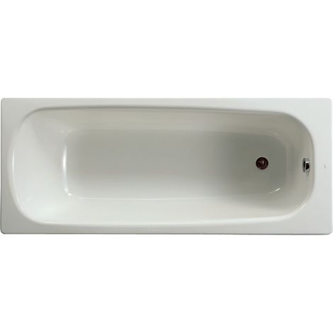 Roca – Baignoire simple acier émaillé 170x70 cm – Non percée avec pieds métal à visser – Norme NF – Garantie 2 ans