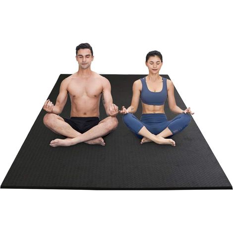 Tapis Sport Fitness Grande 200×130cm 15mm Epais Tapis de Yoga Antidérapant XXL Tapis de Gym Pilates Exercice avec Sac de Yoga (1/5)