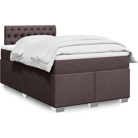 Boxspringbett mit Matratze Dunkelbraun 120x190 cm Stoff (1/5)
