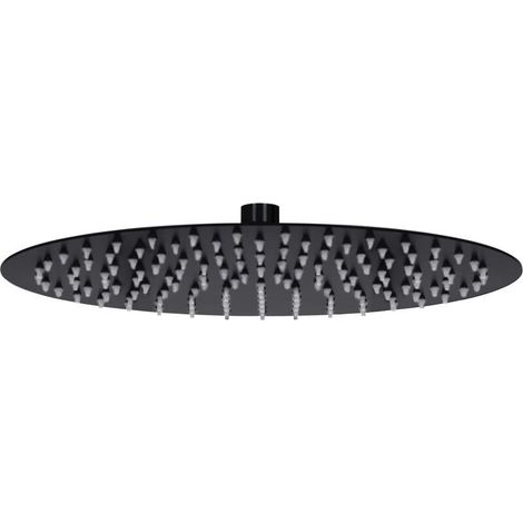 VURAHOME – Regenduschkopf, Edelstahl, 30 cm, rund, schwarz (1/5)