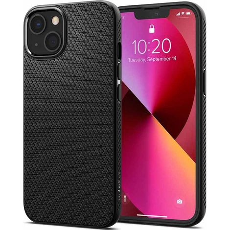 Spigen Liquid Air iPhone 13 matt schwarz (1/5)