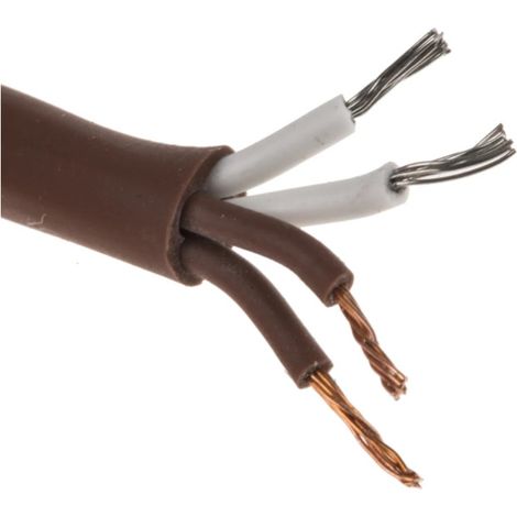 Câble pour thermocouple type T RS PRO, 10m, Non blindé, temp. max. 200°C, gaine Caoutchouc silicone ( Prix pour 1 )