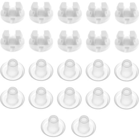 Ensemble de 20 rails de guidage inférieurs pour persiennes avec boutons et cordes trapézoïdales. (1/5)