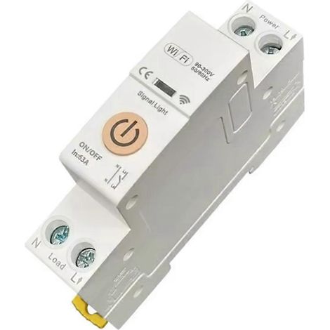 Tuya Smart Life 2,4 GHz WiFi 63 A 1P+N Leitungsschutzschalter mit Timer und Fernsteuerung (Ein/Aus) per App (1/5)