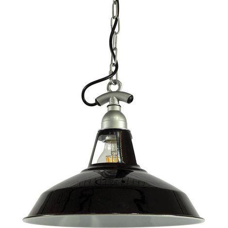 Lámpara Estilo Industrial Colgante "FISHERMAN" - Negro