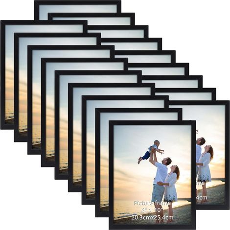 18er Set Bilderrahmen 20x25 cm für Wand & Tisch, Schwarz - Geschenk für Familie (1/5)