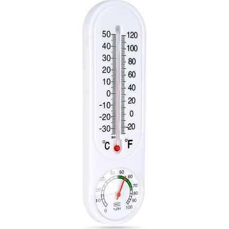 Thermometer mit Hygrometer weiß 22 cm (1/5)