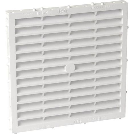 Nicoll – Grille aération VMC carrée à sceller 167x167mm – Moustiquaire blanche – Surface de passage 150cm² – Résistance UV
