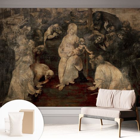Tapete Vliestapete mit Kleber - trendige Wanddeko - elegant Fototapete für Wohnzimmer - Schlafzimmer Spirituelle Begegnung 312x219 cm (1/5)