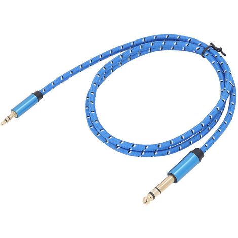 Câble stéréo 3,5 mm vers 6,35 mm (1/4" vers 1/8") bidirectionnel pour guitare, home cinéma et haut-parleurs (1/4)