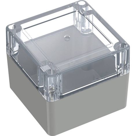TRU COMPONENTS 6U07090908139 TC-13865092 Boîtier industriel 90 x 90 x 75 Polycarbonate gris clair, transparent 1 pc(s)