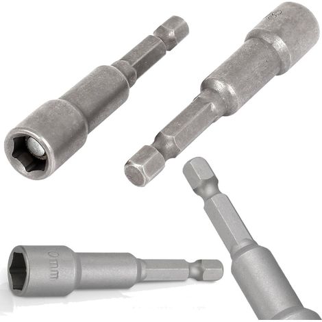 Clé à Douille Magnétique Insert 1/4 Connexion Pour Tournevis Longueur 50 Mm -8 Mm -
