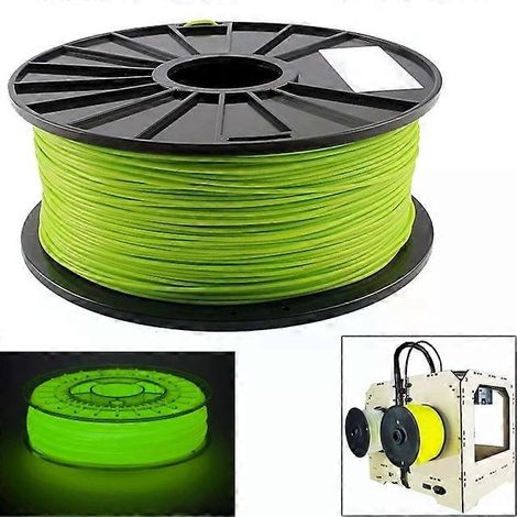 Filament lumineux pour imprimante 3D - PLA 1,75 mm, 345 m, vert (1/5)