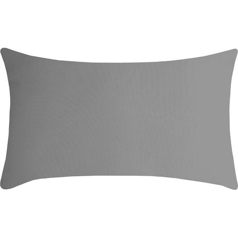 Coussin polyester uni 30 x 50 cm Pop color gris souris