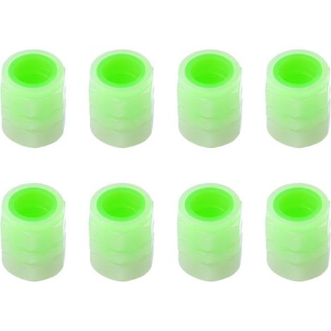 8 Capsules lumineux de valve de pneu ABS waterproof - Bouchon valve anti-dust pour vélo, moto et véhicule 8Pcs [Bouchon valve tire] [ABS] (1/4)