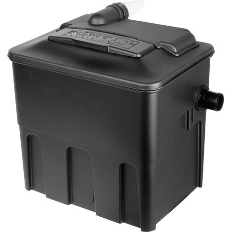 Hozelock – Filtre de bassin biologique et mécanique 10000 l – Filtrage gravitaire – Accepté pour pompes 2500 l-h – Tuyaux d'entrée 25/32/40 mm