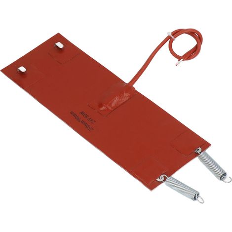 Coussin chauffant en silicone, isolant et étanche, efficace, pour véhicules, machines et équipements, 80 W, 250 mm x 90 mm, 24 V CC (1/5)