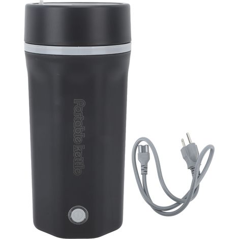 Bouilloire électrique portative de voyage 300W 500ml, acier inoxydable 304, chauffe-eau automatique mini pour café thé lait, noir, prise US 110V 60Hz (1/5)