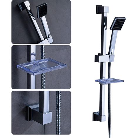 Auralum Retro Ottone Colonna Doccia Senza Miscelatore, Sistema Doccia Antiscottatura, Set Doccia con 8" Soffione a Pioggia e Doccetta, Altezza Regolabile 85-120 cm (1/5)