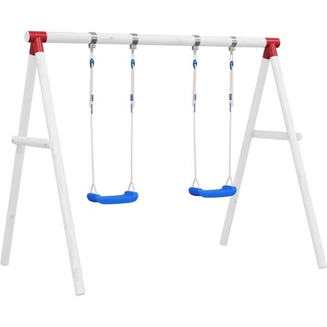 vidaXL Columpios con cuerdas 2 unidades polietileno azul 38x16 cm (1/5)