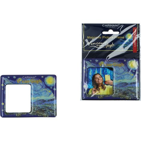 Cornice magnetica per il frigorifero, cornice portafoto Notte stellata di Van Gogh (1/3)