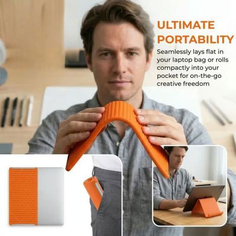 Support de téléphone en silicone - Support de bureau antidérapant pour smartphone et tablette Support de base réglable (1/5)