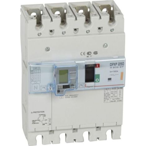 Disjoncteur magnétothermique différentiel DPX³250 pouvoir de coupure 25kA 400V - 4P - 160A - LEGRAND
