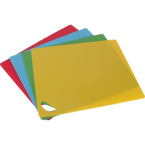 4 planches à découper anti-dérapantes en PP souple pour légumes et viande, 1.2mm - Lot de 4 (1/5)