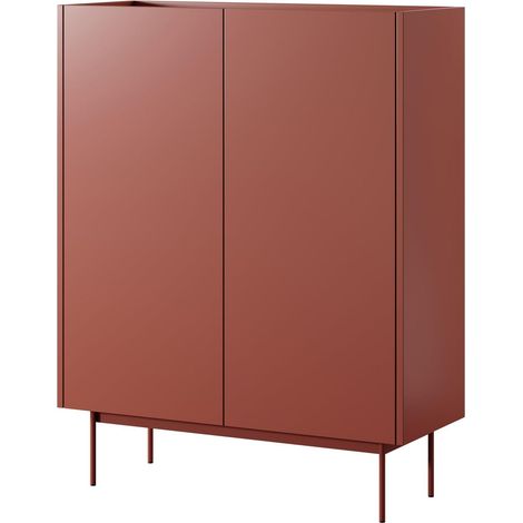 Cassettiera, corpo e frontale: Mattone, TOP: Rovere Linea, 97 x 122 x 37 cm (1/5)
