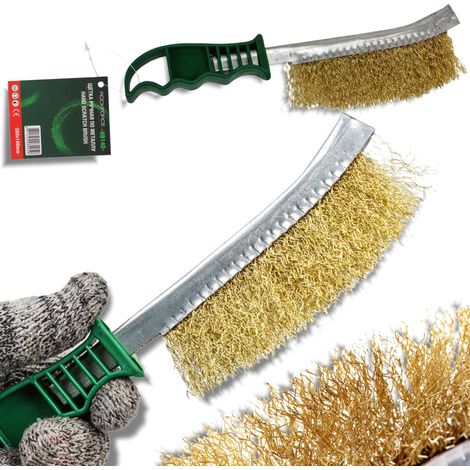 Cepillo metálico Rockforce de 260 mm con cerdas de latón (1/5)