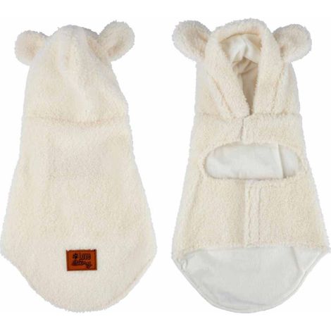 Veste Doudou pour Chien "Wooly" 40cm Écru (1/5)