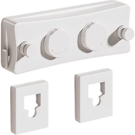 Einziehbare Wäscheleine für den Innenbereich, bohrfreie Montage für Bad, Balkon und Wohnung, platzsparende Lösung (1/5)