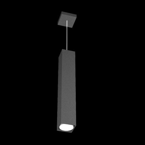 Lampadario moderno top light plate 1129 s50 gx53 led metallo sospensione, finitura metallo antracite
