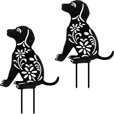 Stück Acryl Hund Gartenstecker in hundeförmigem Design