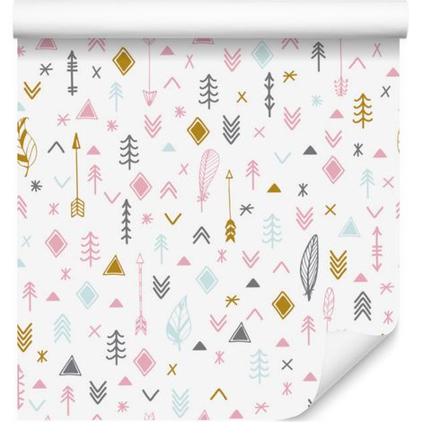 Papier peint à motifs de flèches en plumes, style bohème, pour salon et chambre, 50 x 1000 cm (1/5)
