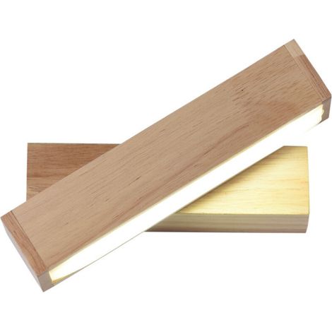 Applique murale LED blanche 8W avec interrupteur en bois, pivotante (1/5)