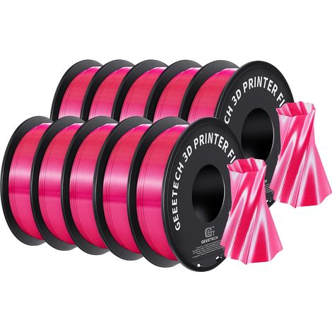 Filamento PLA effetto seta, diametro 1,75 mm, facile da stampare, intervallo di temperatura 200-230 °C (1/2)