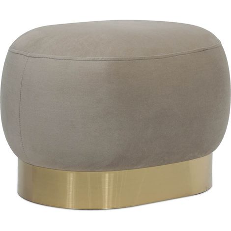 Puff Banco de Tocador - Terciopelo y Metal - Luxe