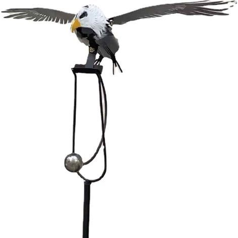 Eagle Windmill - Metal Wrought Iron Garden Ornament - Outdoor Courtyard Decoration - 1 Piece (1/5)