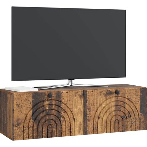 Maison Exclusive - Mobile Porta TV da Muro Legno antico 98 x 31 x 30 cm (1/5)
