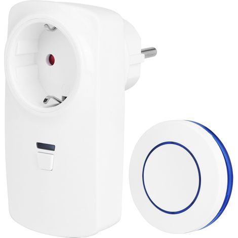 Télécommande sans fil pour appareils électroménagers, prise de courant bidirectionnelle, bleue, prise européenne 250 V (1/5)