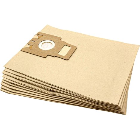 vhbw 10x Staubsaugerbeutel kompatibel mit Miele Solaris Electro Plus, Turbo Plus Staubsauger - Papier, 28,5cm x 22cm, Sandfarben