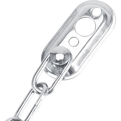 Chaîne de sécurité pour porte en acier inoxydable avec verrou et vis (argent) (1/5)