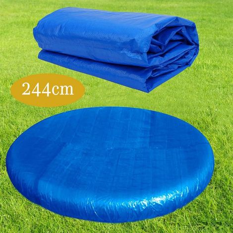 Bache Piscine Ronde pour Piscine Ronde 244 cm, Couverture de Piscine, Matériau Amélioré, Plus épais et Durable, Facile à Installer (1/5)