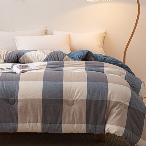 Quilt - 200 x 150 cm - 98 % Coton 2 % Spandex - Chaleur Renforcée - Pour Chambre À Coucher Et Chambre D'Invités - 1 Pièce (1/5)