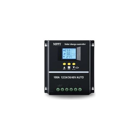 Régulateur de charge solaire MPPT 100A – Écran LCD – Entrée max 100V DC – Compatible plomb/acide et lithium – Double USB (1/5)