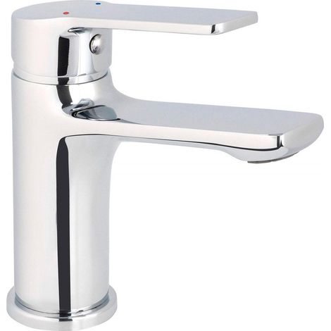 Neo LOCO grifo de lavabo plateado moderno y duradero