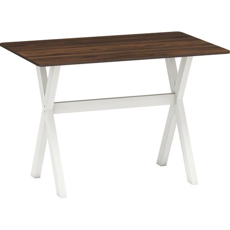 Esstisch mit X-Gestell, Walnuss-Finish, 110 x 71 cm