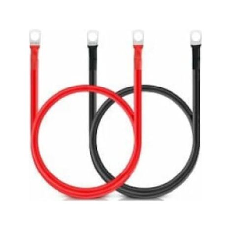 Lot de câbles de batterie M8, 50 cm, 16 mm², rouge et noir, câbles de connexion pour batterie et système électrique (1/5)