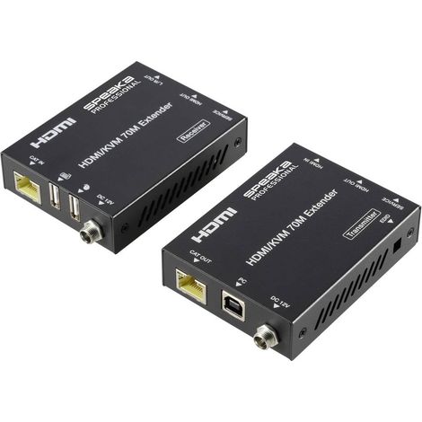 SpeaKa Professional SP-11562928 1 Porta Kit extender, estensore HDMI Controllabile via PC 4096 x 2160 Pixel Nero